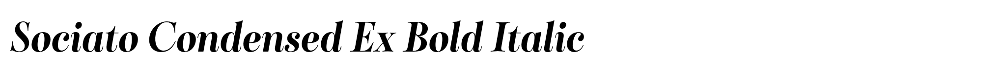 Sociato Condensed Ex Bold Italic image